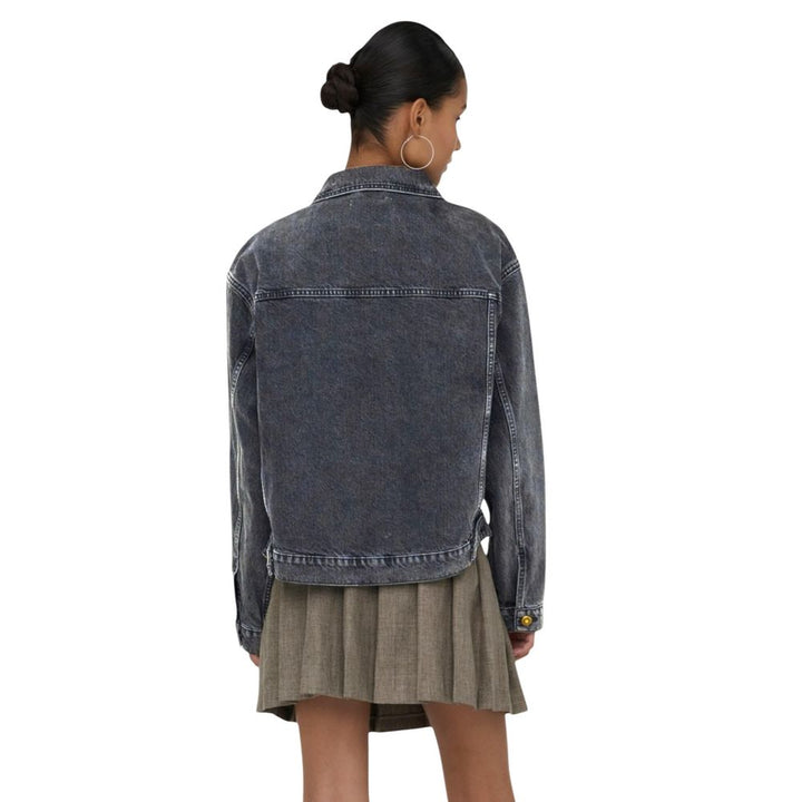 Only Black Cotton Denim Jacket
