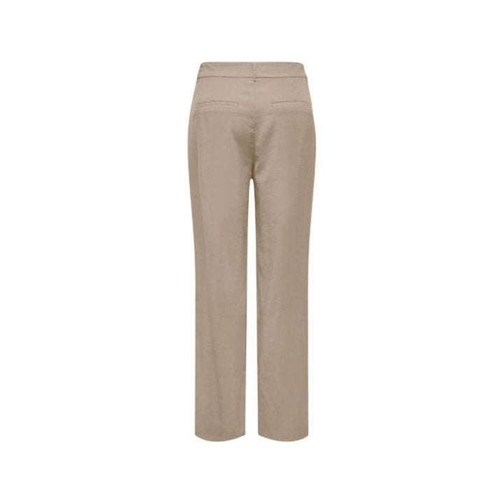 Only Beige Viscose Casual Pants