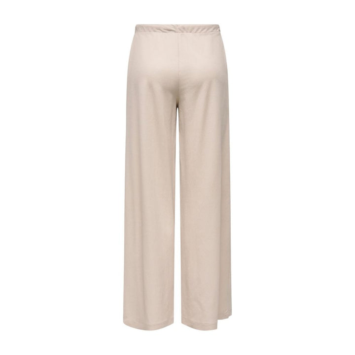 Only Beige Viscose Casual Pants