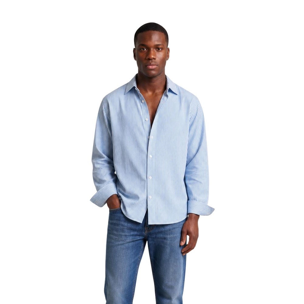 Only &amp; Sons Blue Cotton Pattern Shirt