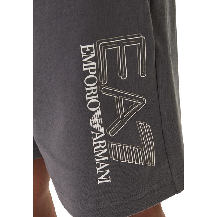 EA7 Emporio Armani Gray Cotton Bermuda Shorts