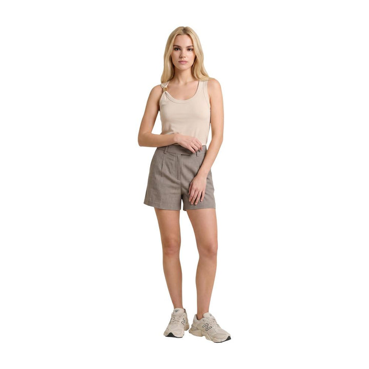 Only Beige Recycled Polyester Bermuda Shorts