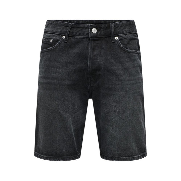 Only &amp; Sons Black Denim Shorts