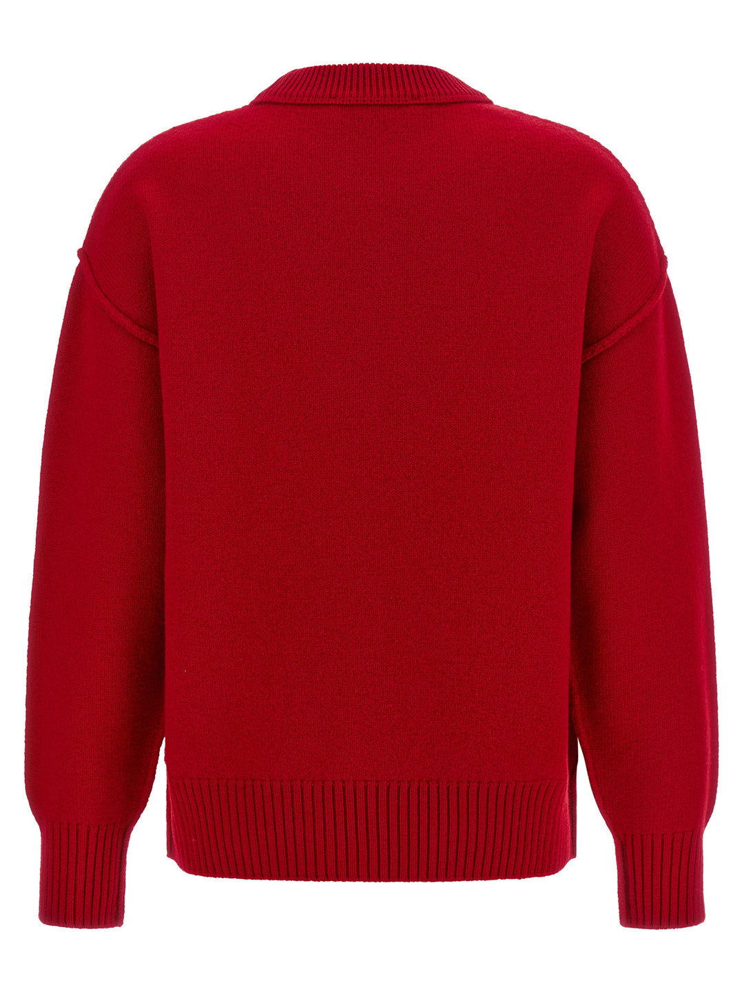 Ami Paris Red Wool Cardigan