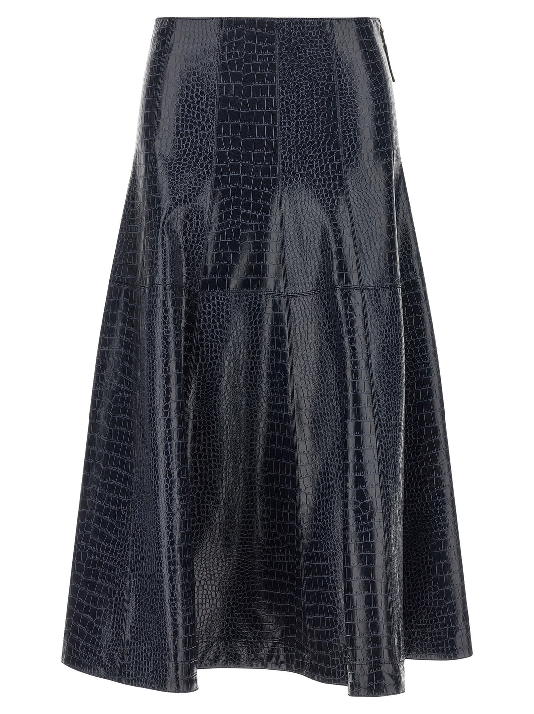 PINKO Blue Viscose Midi Skirt
