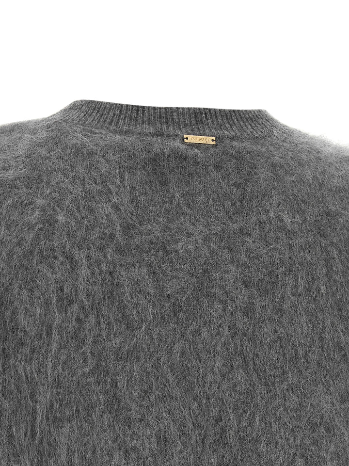 Twinset Gray Wool Cardigan