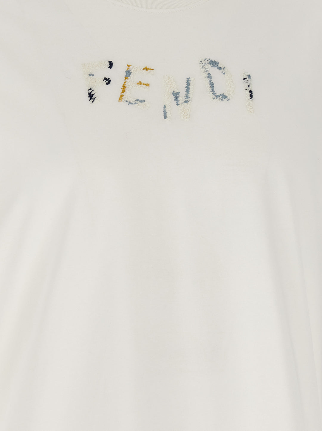 Fendi White Cotton T-Shirt