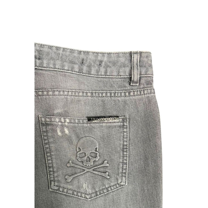 Philipp Plein Grey Fabric Women Jeans