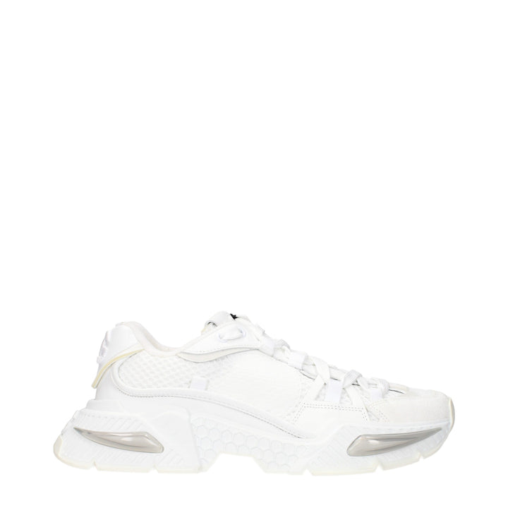 Dolce &amp; Gabbana White Fabric Athletic Sneakers