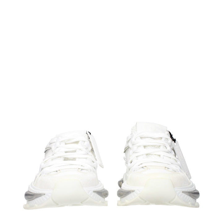 Dolce &amp; Gabbana White Fabric Athletic Sneakers