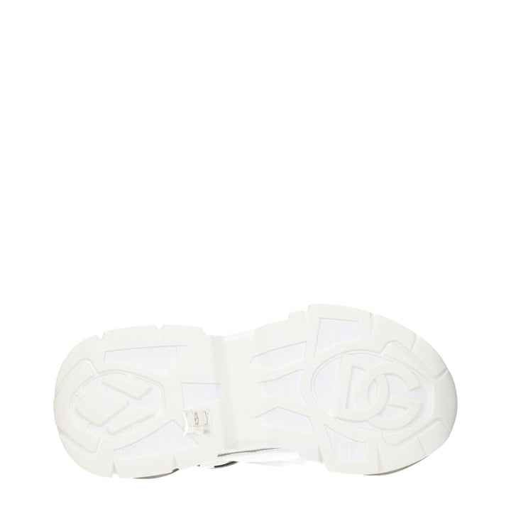 Dolce &amp; Gabbana White Fabric Athletic Sneakers