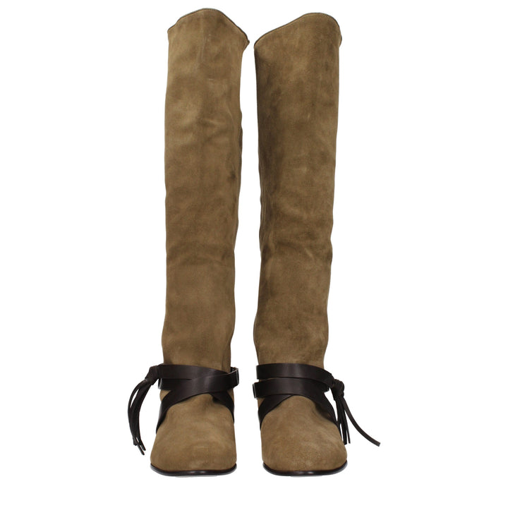 Isabel Marant Green Leather Over The Knee
