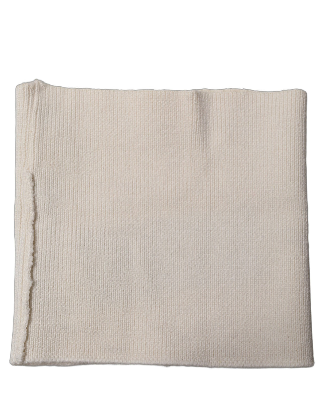 Dolce &amp; Gabbana Men White Polyester Knitted Neck Warmer Scarf