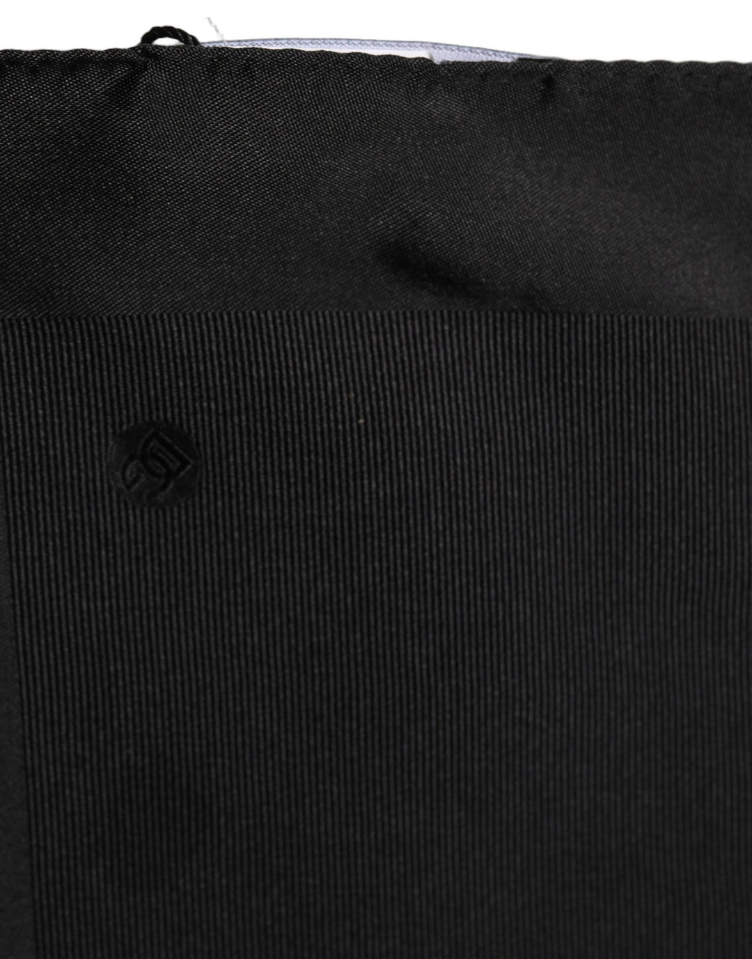 Dolce &amp; Gabbana Black Silk Square Handerkerchief Pocket Scarf