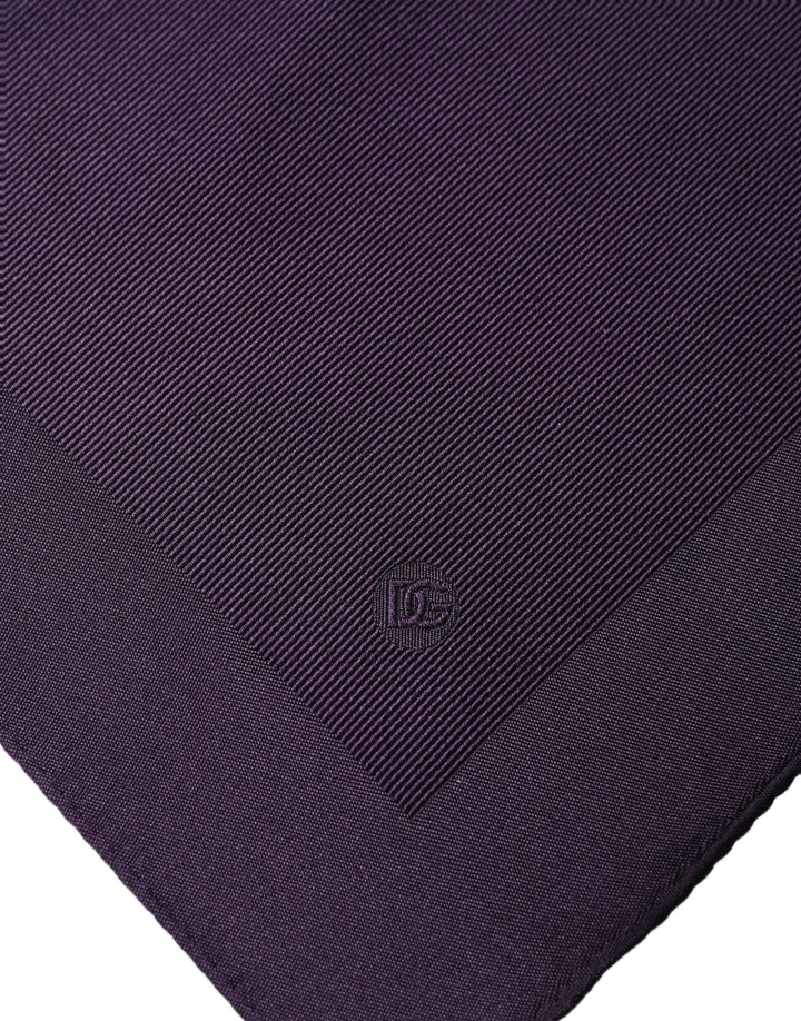 Dolce &amp; Gabbana Men Purple Square Handerkerchief Pocket Scarf