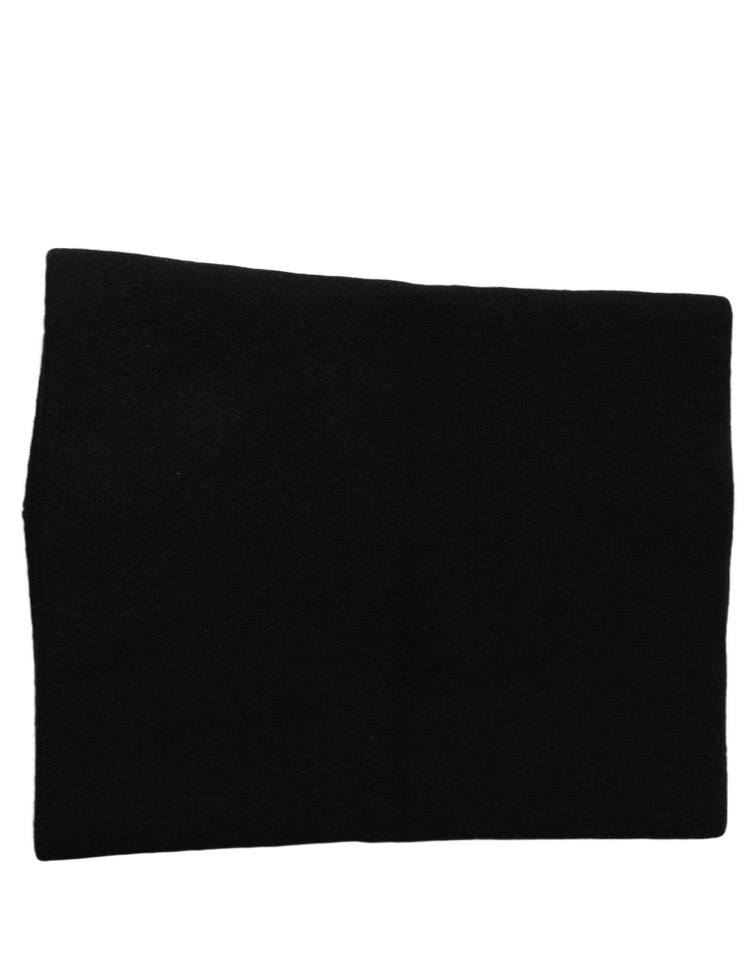 Dolce &amp; Gabbana Men Black Cashmere Knitted Neck Warmer Scarf