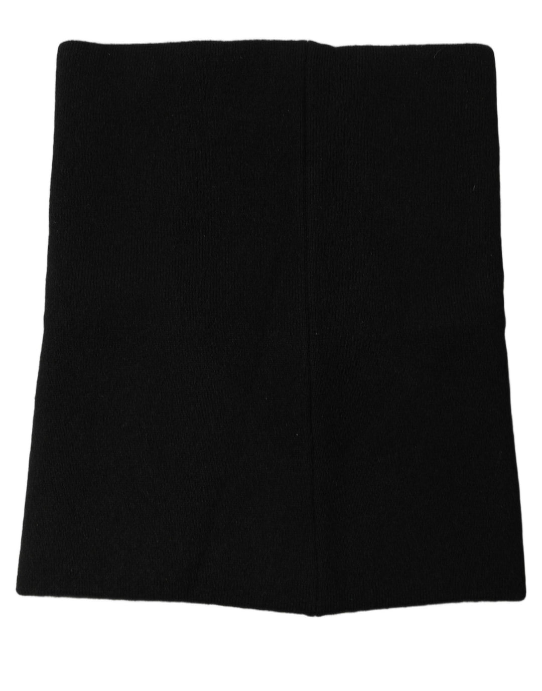 Dolce &amp; Gabbana Men Black Cashmere Knitted Neck Warmer Scarf