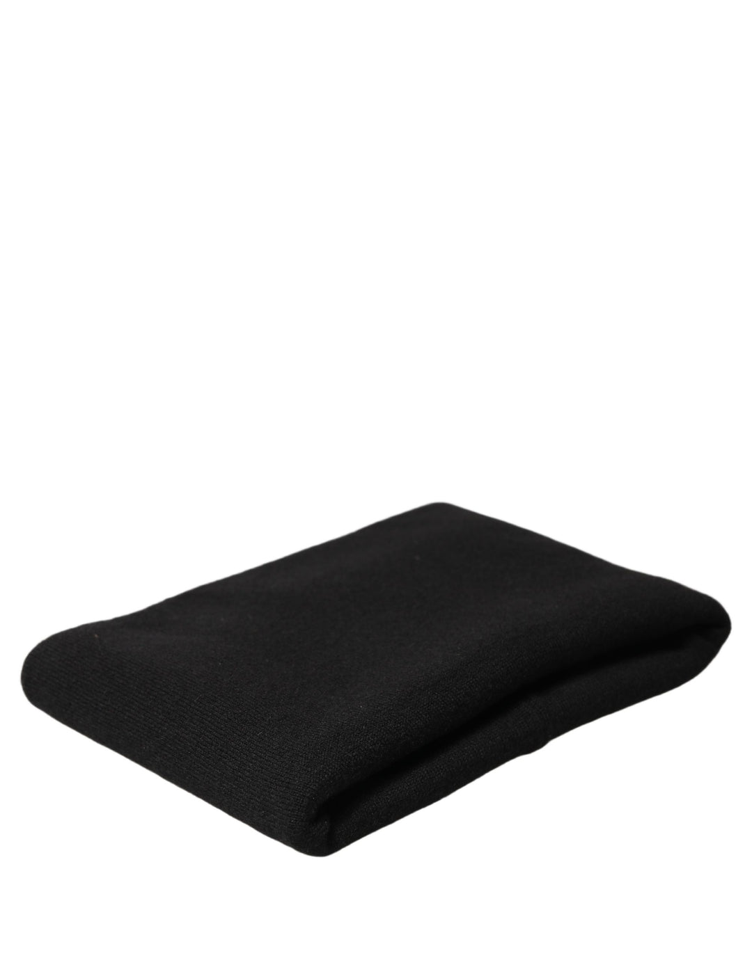 Dolce &amp; Gabbana Men Black Cashmere Knitted Neck Warmer Scarf