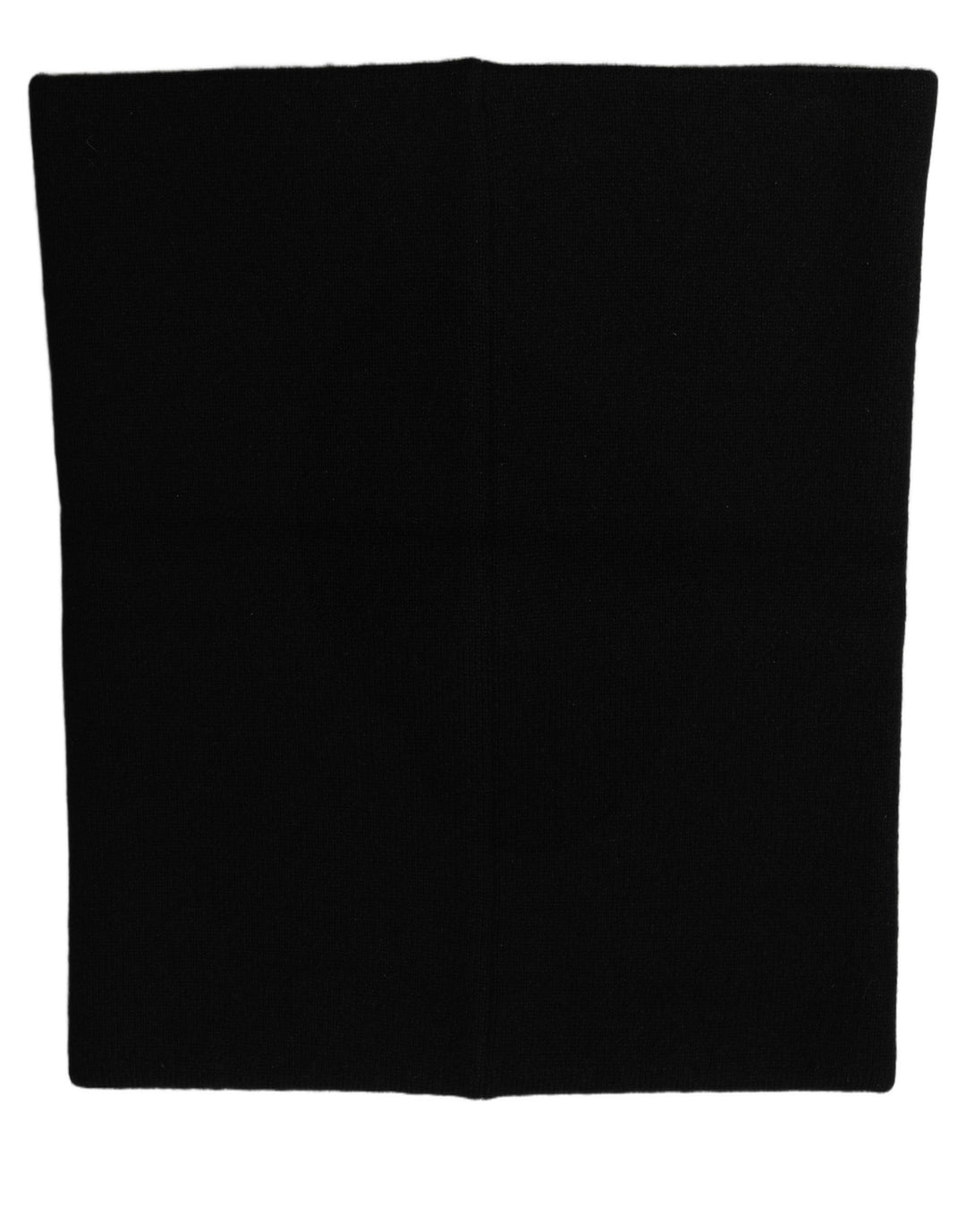 Dolce &amp; Gabbana Black Cashmere Logo Plaque Neck Warmer Scarf