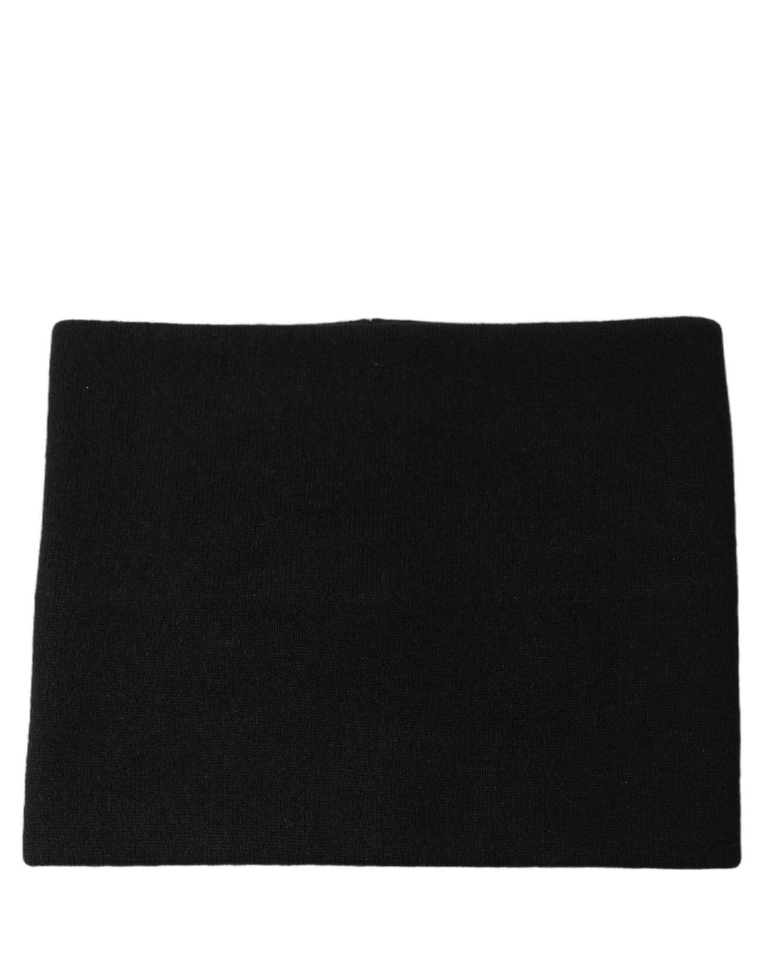 Dolce &amp; Gabbana Men Black Cashmere Knitted Neck Warmer Scarf