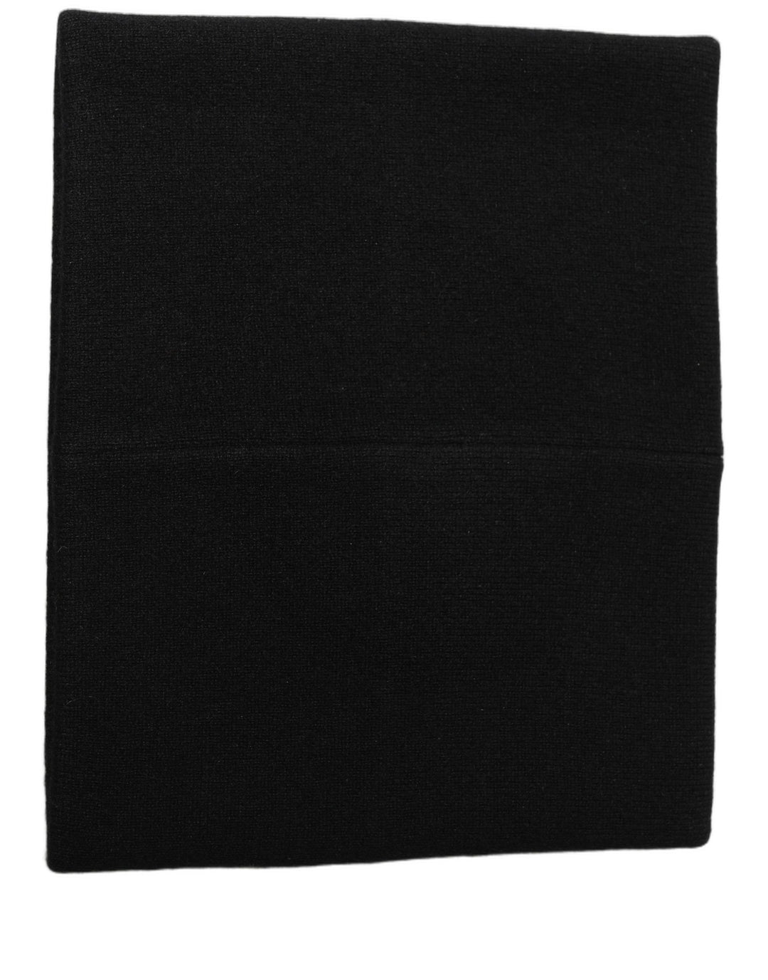 Dolce &amp; Gabbana Men Black Cashmere Knitted Neck Warmer Scarf
