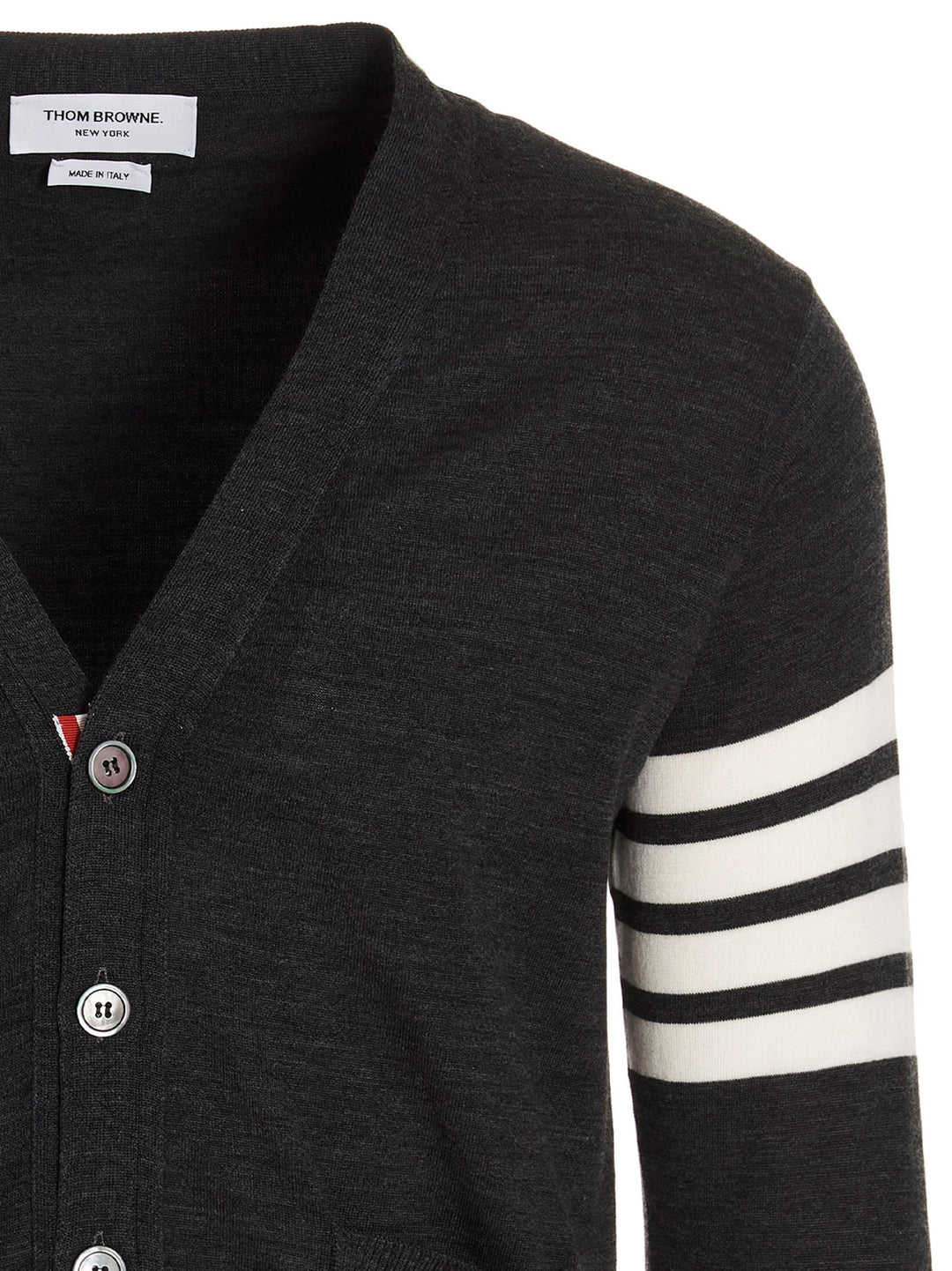 Thom Browne Gray Merino Wool Cardigan