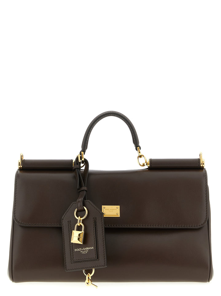 Dolce &amp; Gabbana Brown Calfskin Crossbody Bag