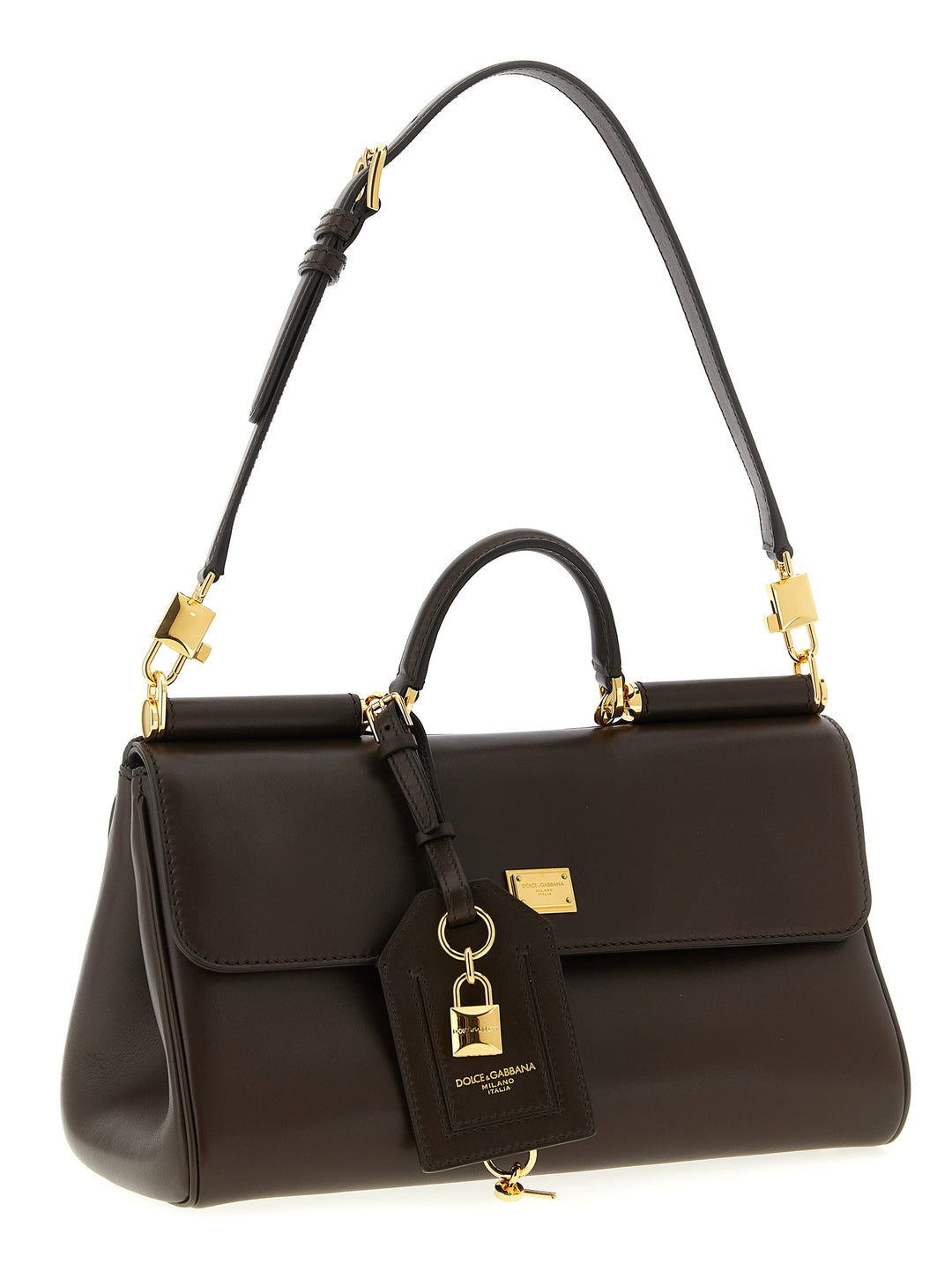 Dolce &amp; Gabbana Brown Calfskin Crossbody Bag