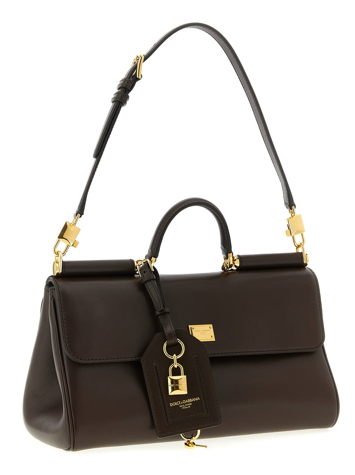 Dolce &amp; Gabbana Brown Calfskin Crossbody Bag