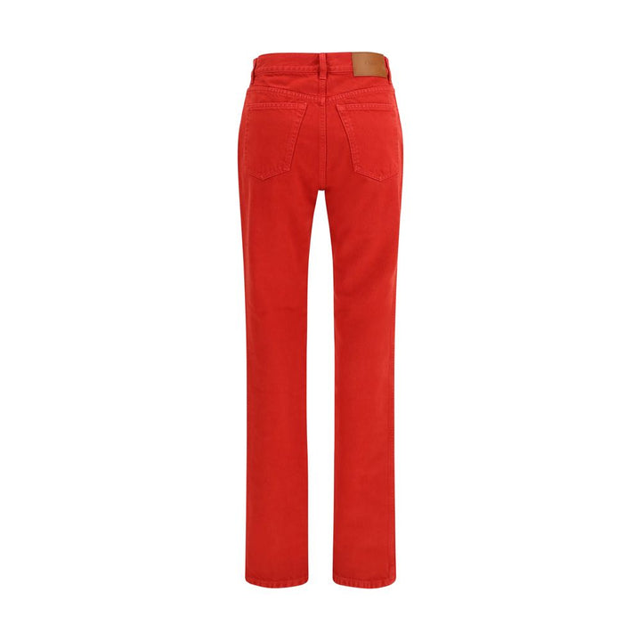 Chloé Red Cotton Casual Pants