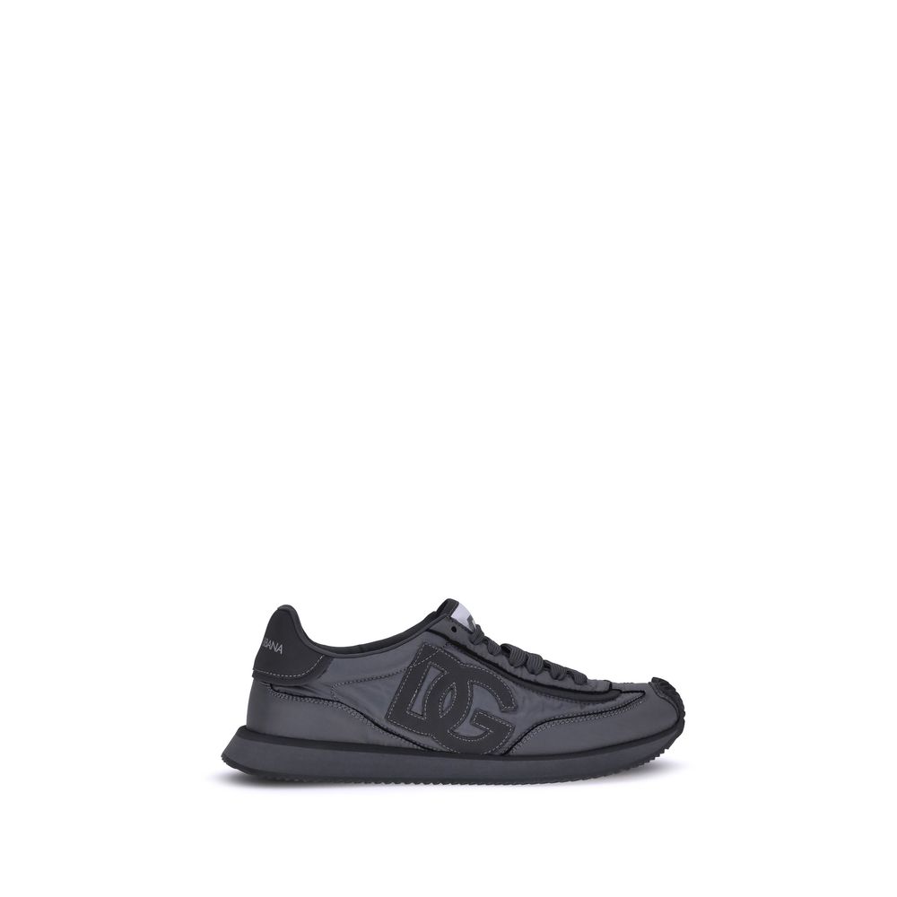 Dolce &amp; Gabbana Black Fabric Athletic Sneakers