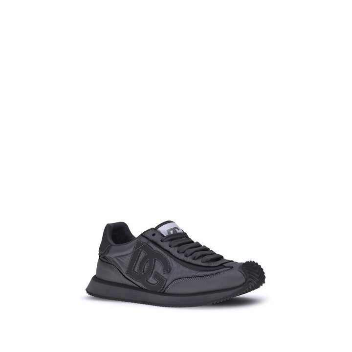 Dolce &amp; Gabbana Black Fabric Athletic Sneakers