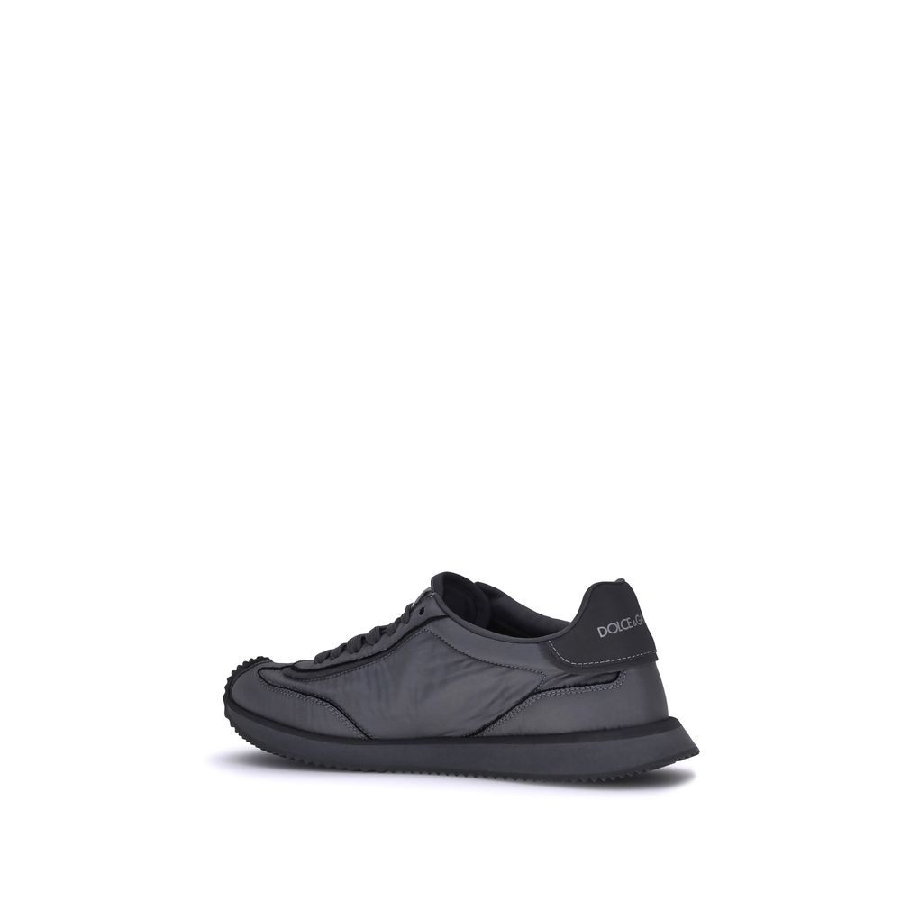 Dolce &amp; Gabbana Black Fabric Athletic Sneakers