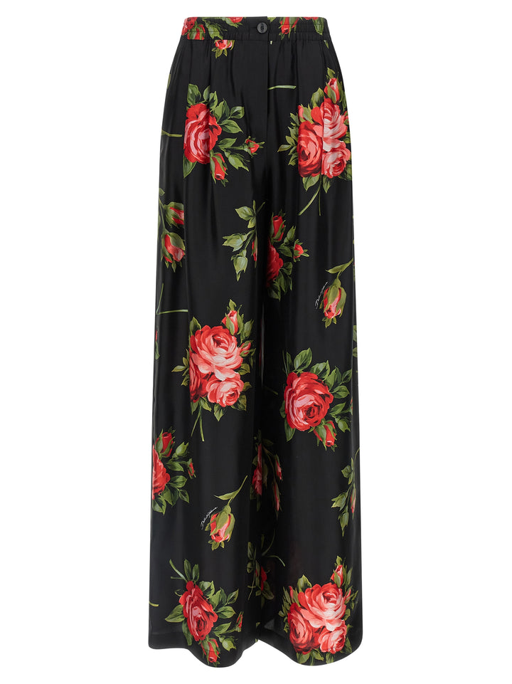 Dolce &amp; Gabbana Black Silk Pants