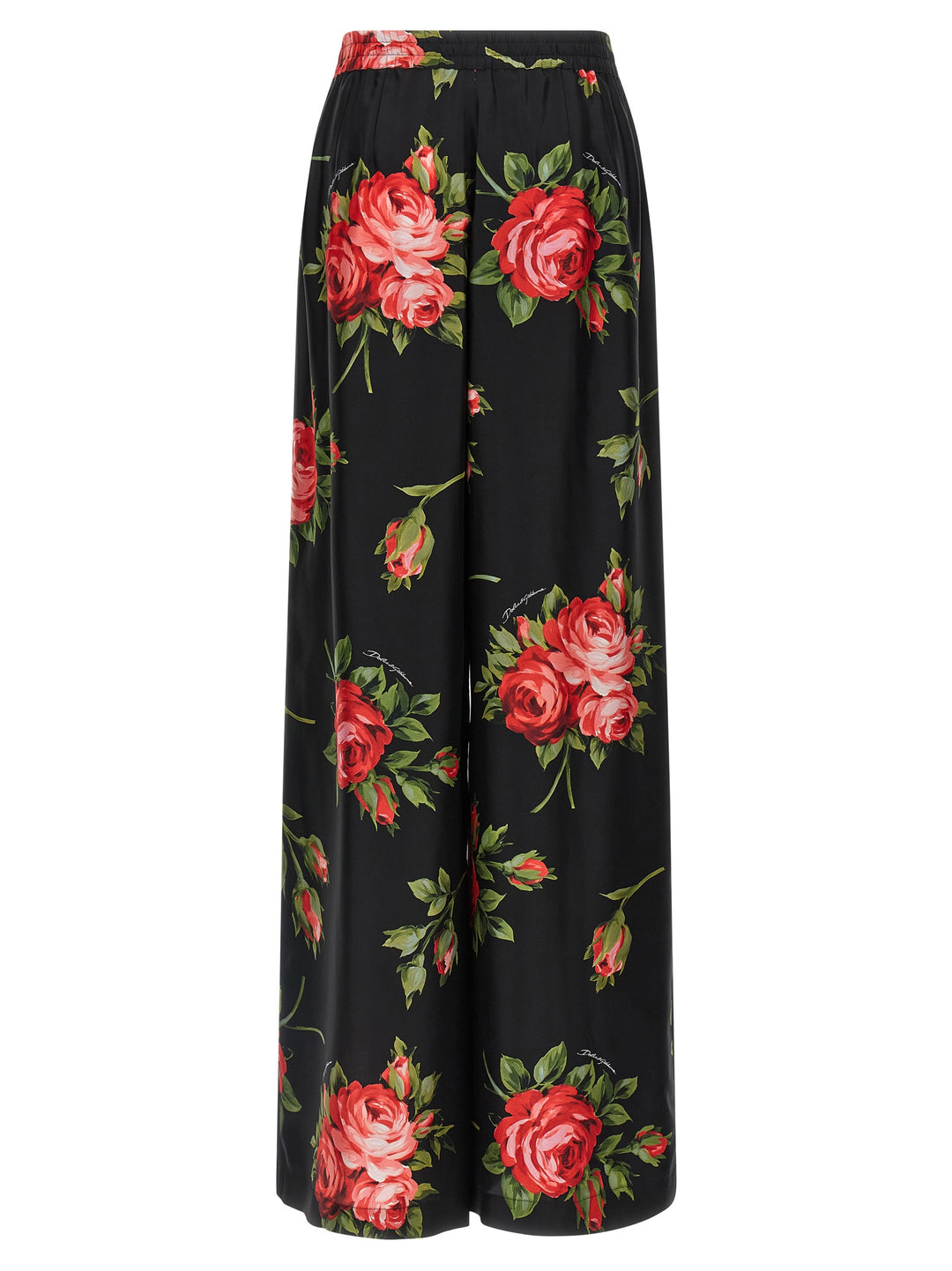 Dolce &amp; Gabbana Black Silk Pants