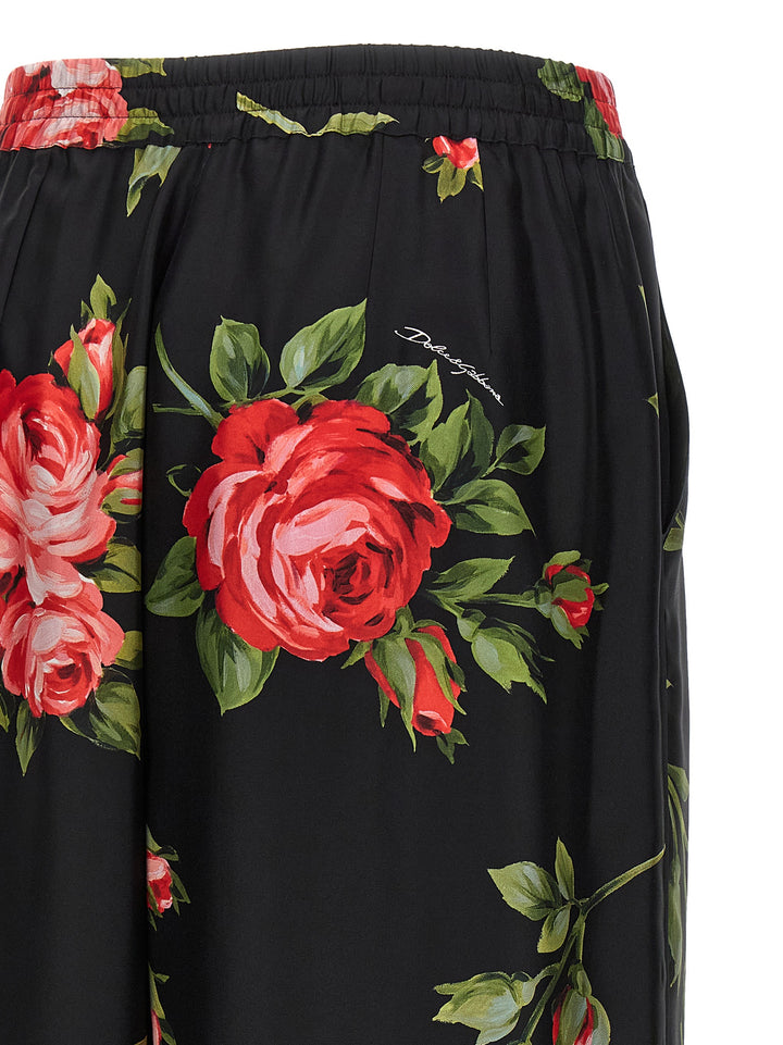 Dolce &amp; Gabbana Black Silk Pants