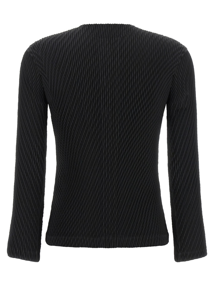 Issey Miyake Black Polyester Cardigan