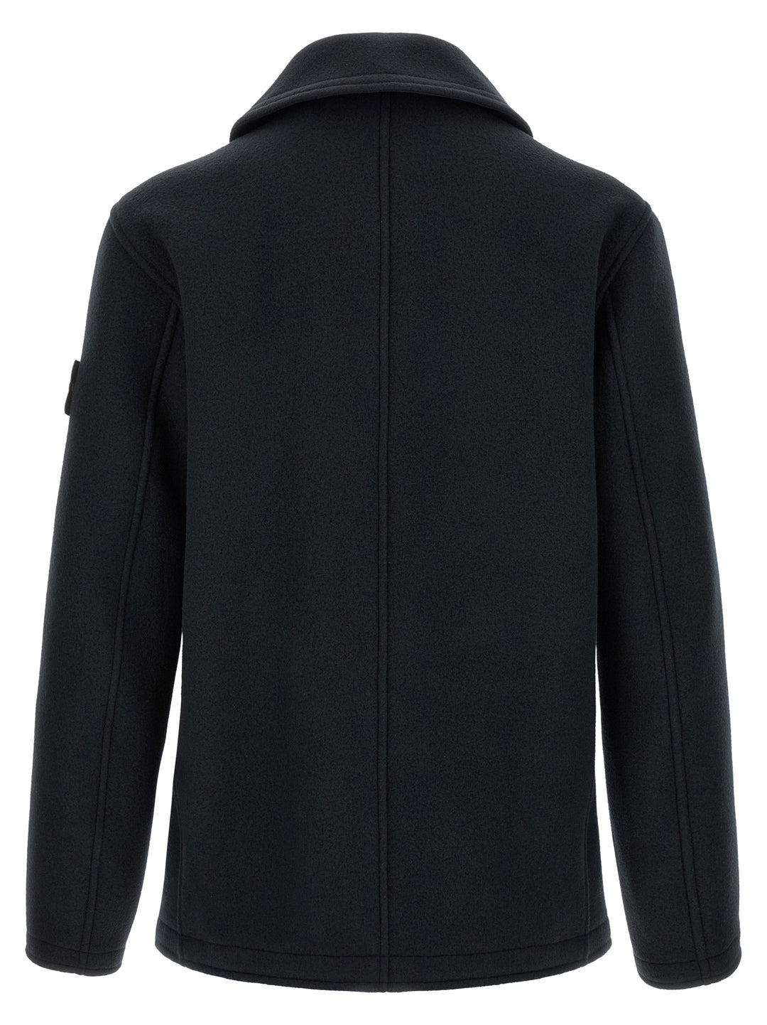 Stone Island Blue Cotton Coat