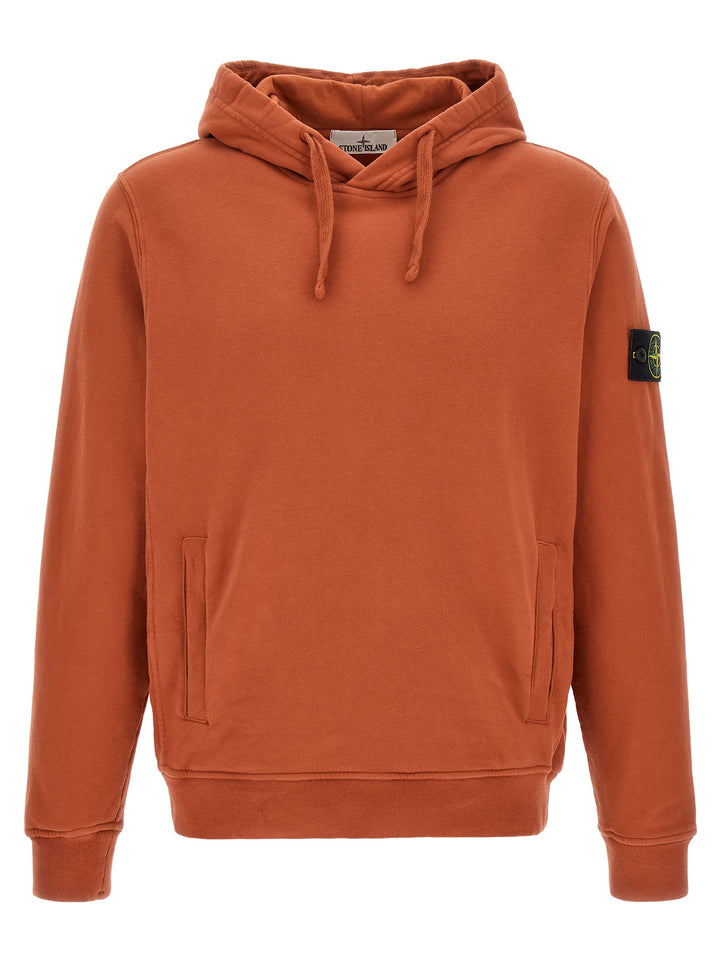 Stone Island Orange Cotton Sweatshirt