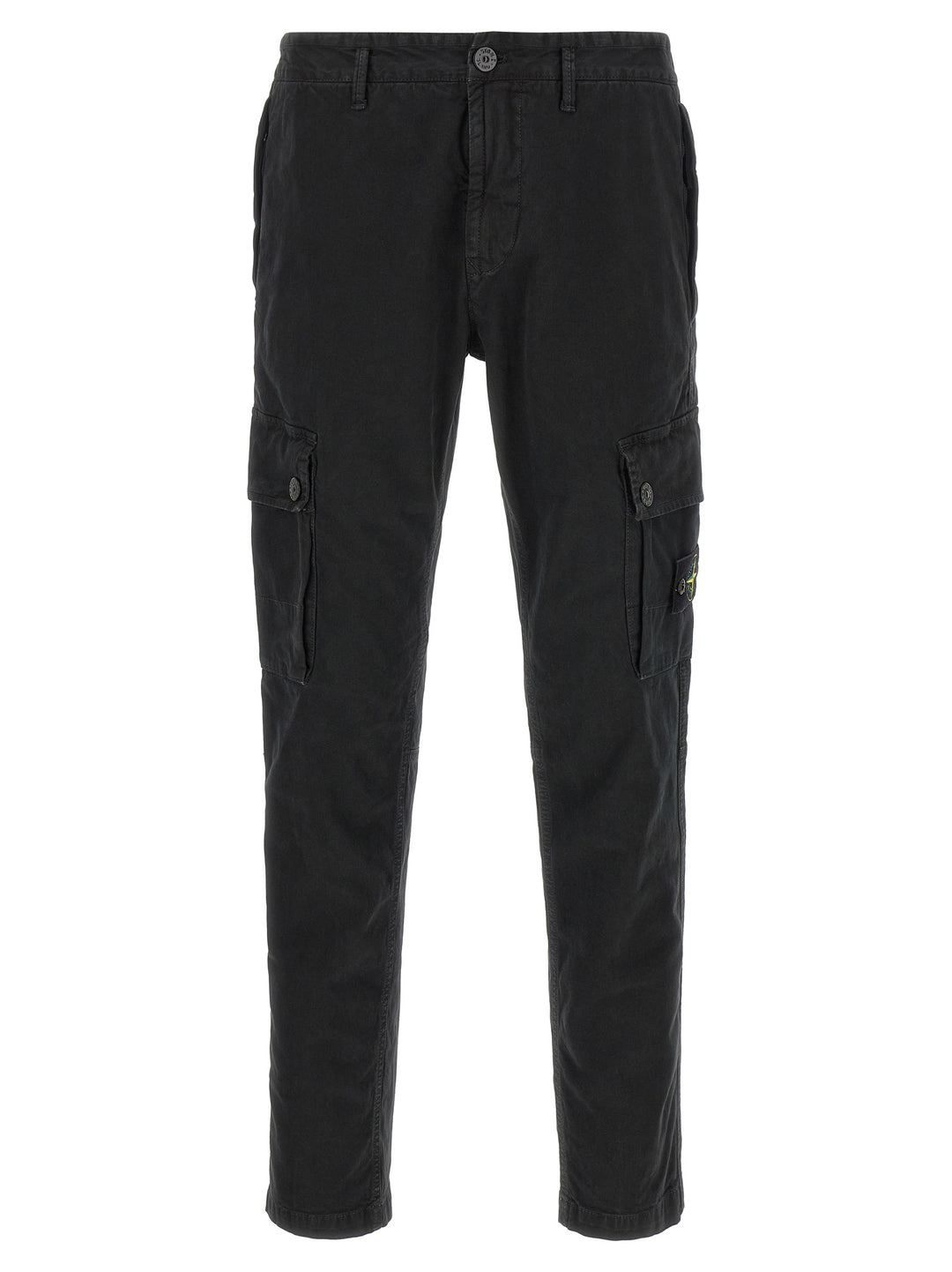 Stone Island Black Cotton Cargo Pants