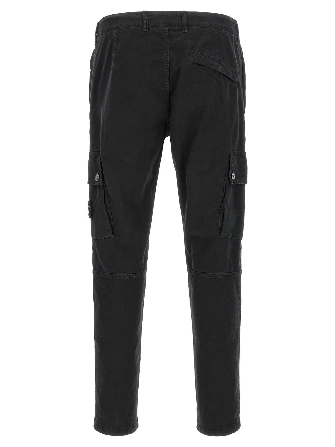 Stone Island Black Cotton Cargo Pants