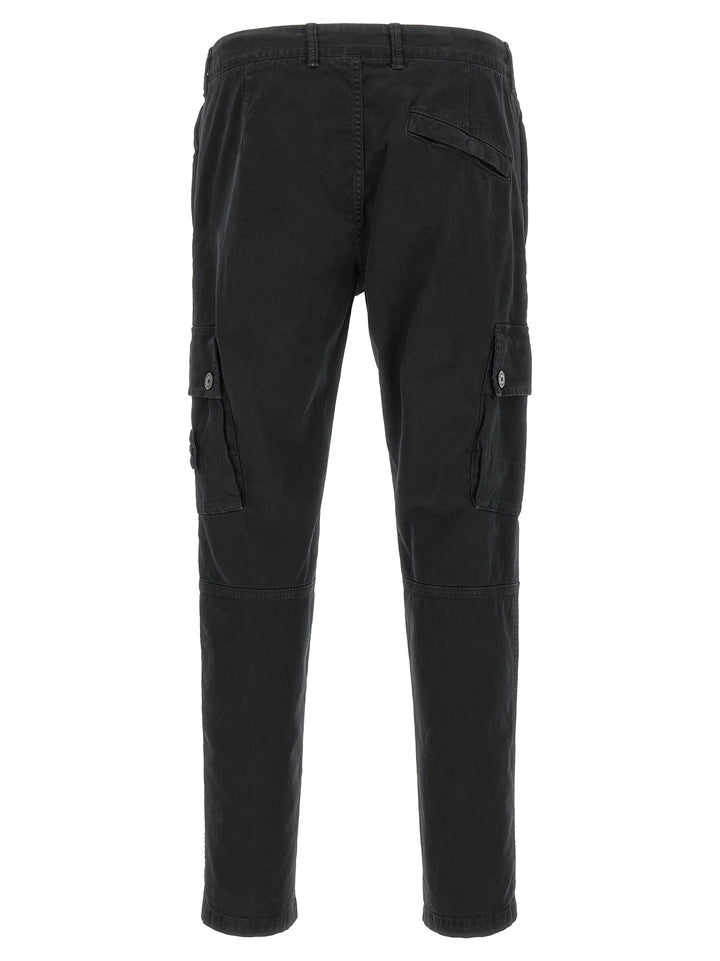 Stone Island Black Cotton Cargo Pants