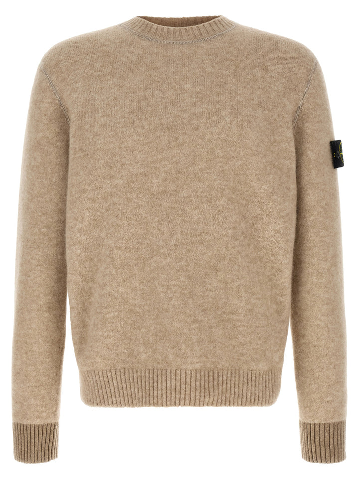 Stone Island Beige Wool Cardigan