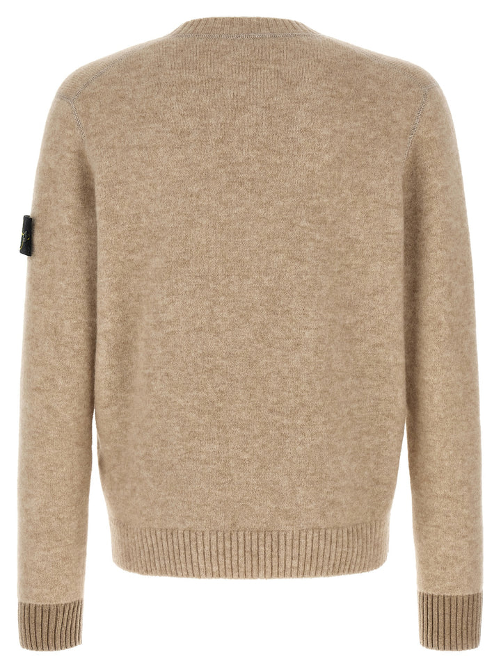 Stone Island Beige Wool Cardigan