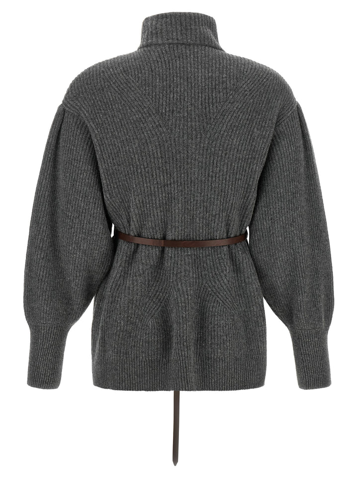 Brunello Cucinelli Gray Virgin Wool Cardigan