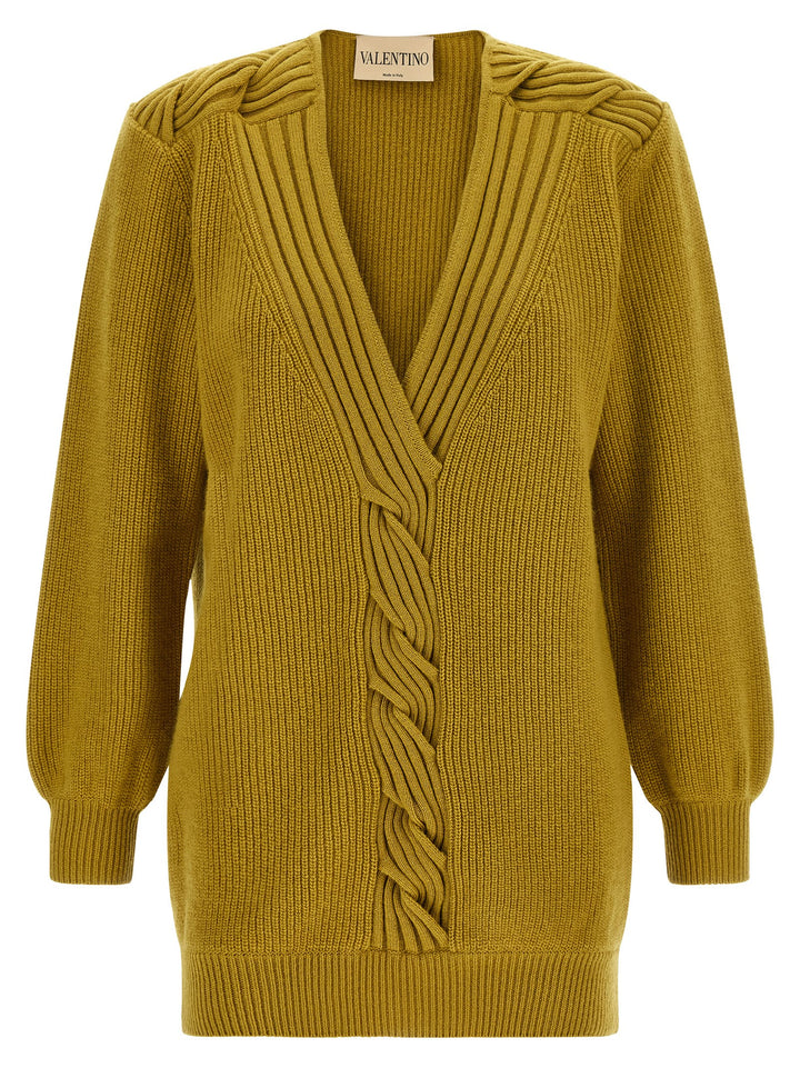 Valentino Garavani Multicolor Virgin Wool Cardigan