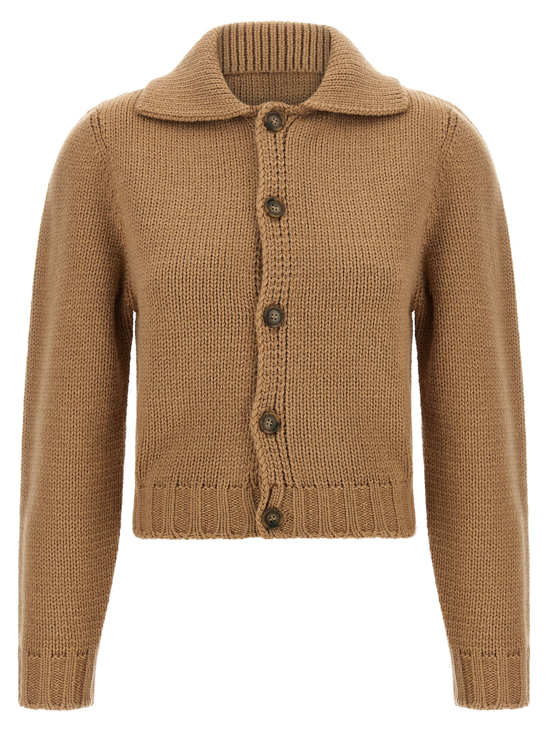 MM6 Maison Margiela Beige Wool Cardigan