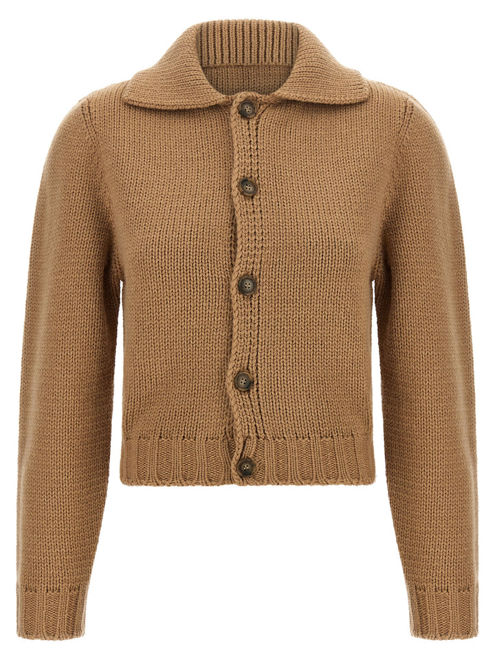 MM6 Maison Margiela Beige Wool Cardigan