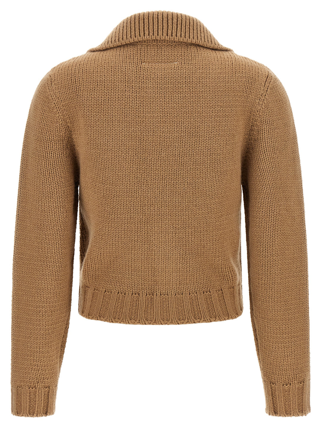 MM6 Maison Margiela Beige Wool Cardigan