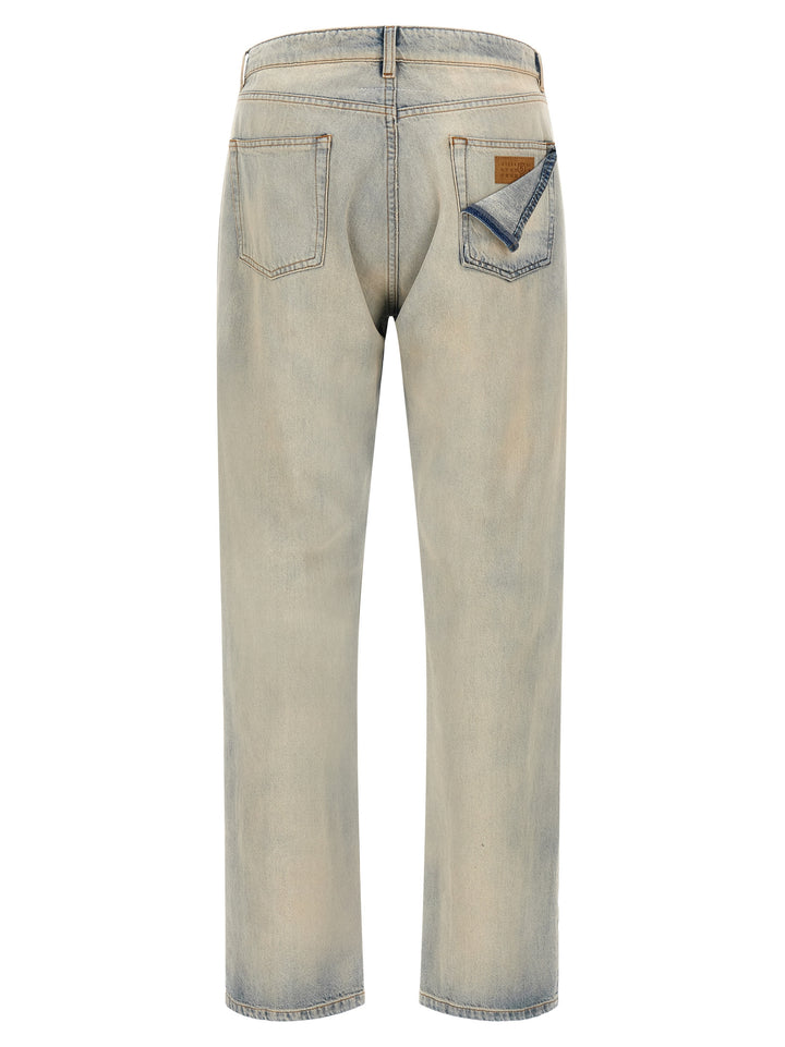 MM6 Maison Margiela Blue Cotton Relaxed Fit Jeans